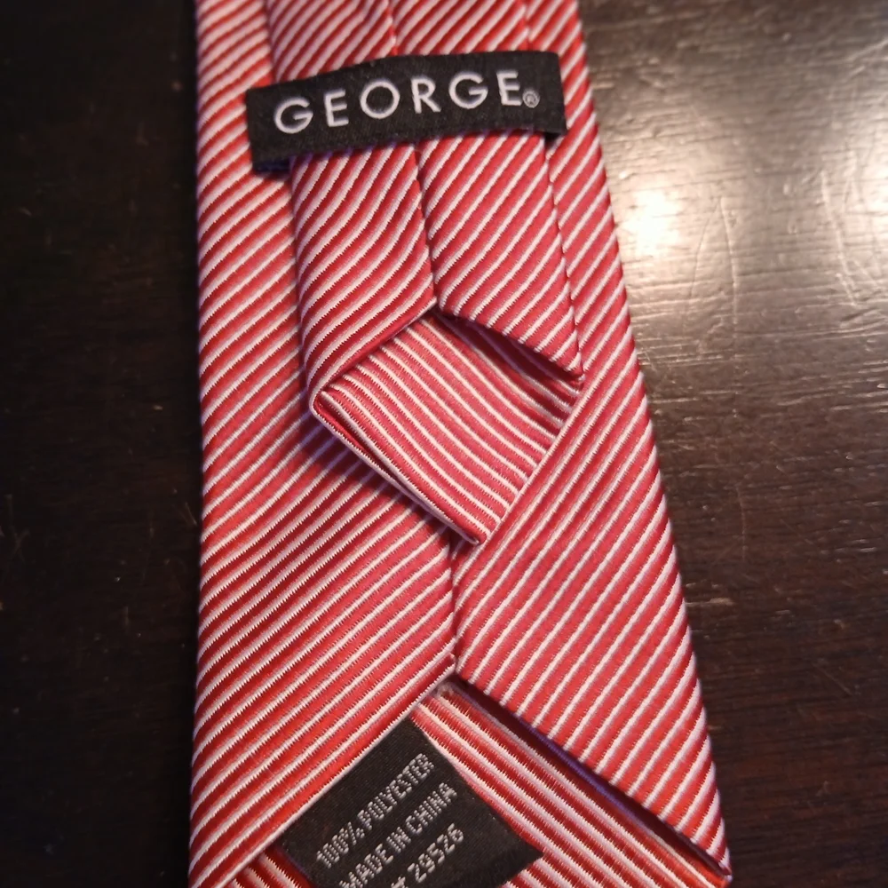 George Red Striped Men's Tie